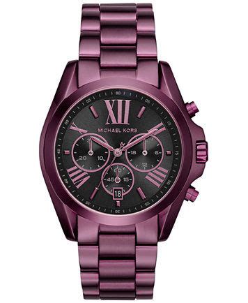 Michael Kors Women's Chronograph Bradshaw Plum Stainless 